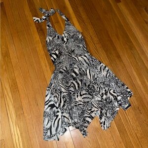 Y2K vintage leopard print dress